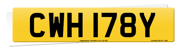 Registration number CWH 178Y